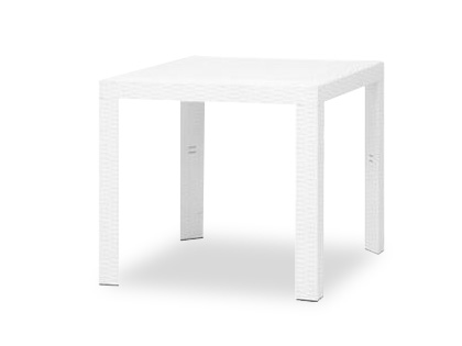 ラタン調テーブル(白) レンタル